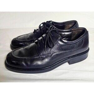 Bill Blass Comfort System Men's Black Leather Derby Lace-Up Square Toe 9.5 D